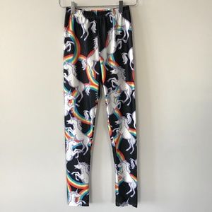 Amazon Unicorn Rainbow Leggings Black S